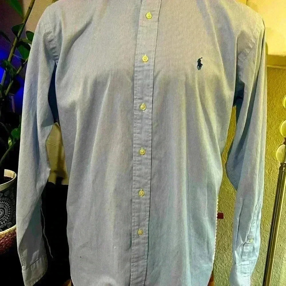 POLO RALPH LAUREN Button Down Long Sleev Classic YARMOUTH 100% cotton Shirt - Picture 4 of 9